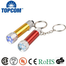 Luz de la cadena de llavero UV 5 LEDs de aluminio LED luz LED Keychain